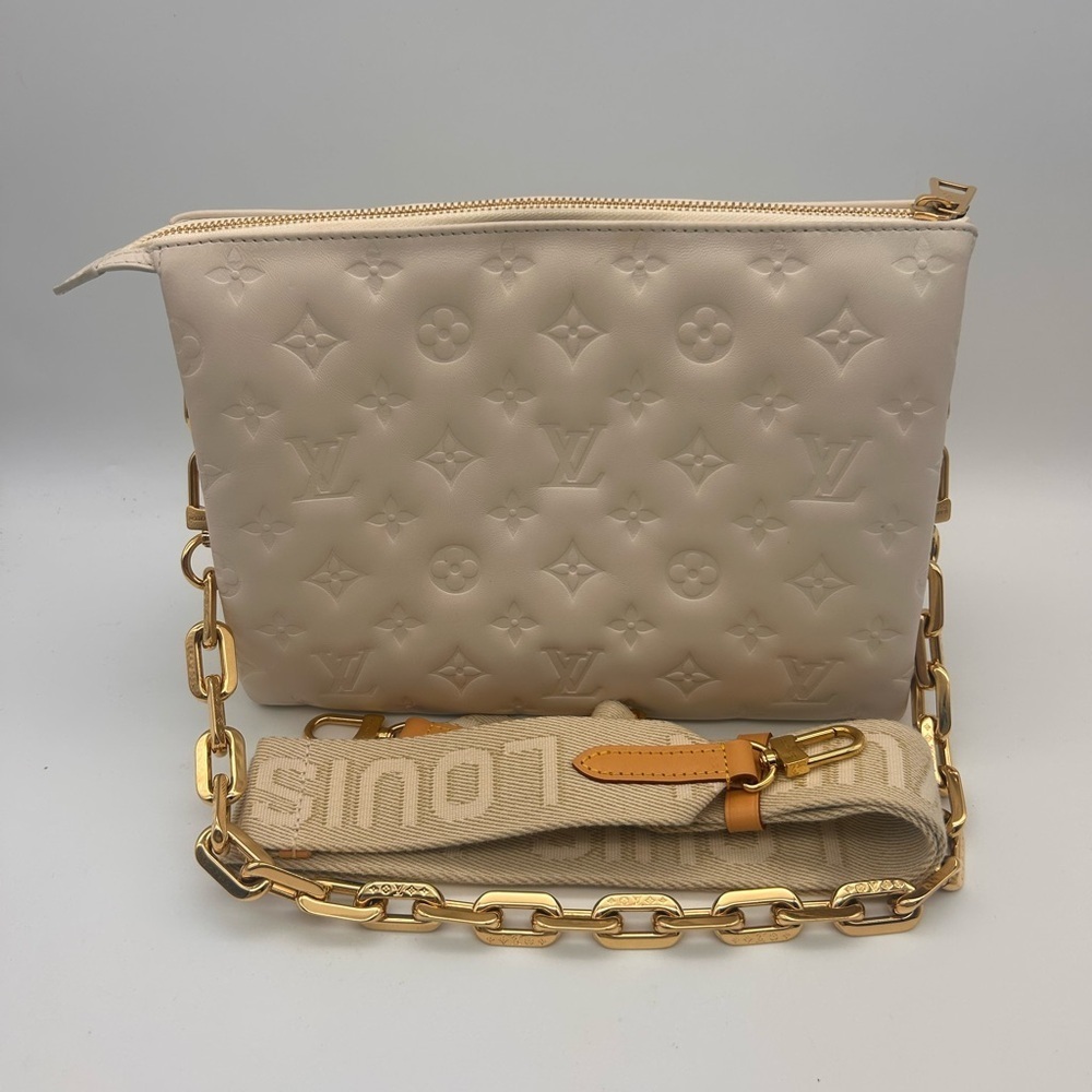 Louis Vuitton Coussin PM Cream Monogram Empreinte Gold Chain Strap - Picture 4 of 16